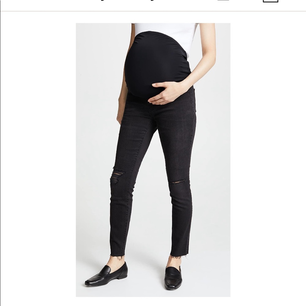 Madewell Black Skinny Maternity Jeans